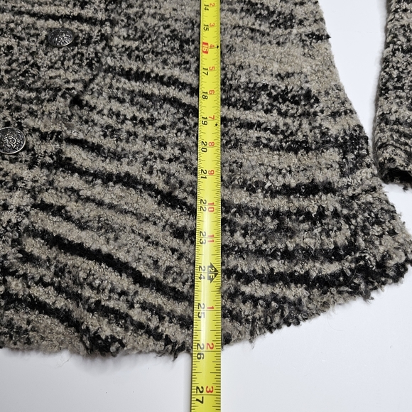 Free People Zebra Yarn Double Breasted Knit Cardigan Wool Blend Medium - Picture 11 of 16